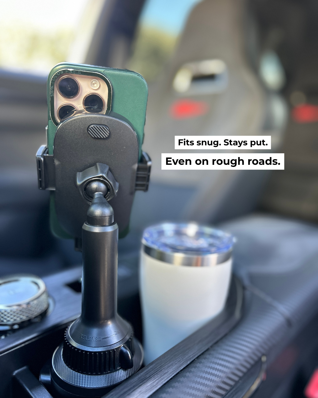 PEACHZ Cup Holder Car Phone Mount