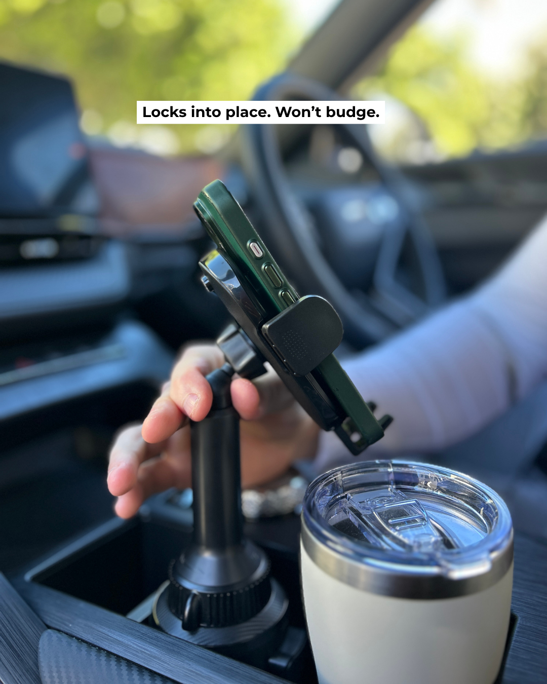 PEACHZ Cup Holder Car Phone Mount