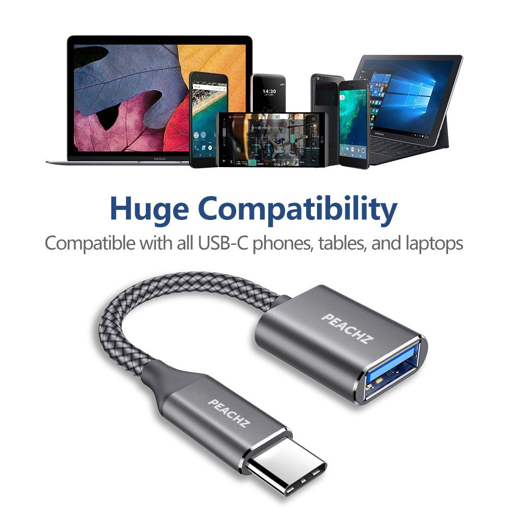 PEACHZ USB-C to USB-A Adapter 0.16M