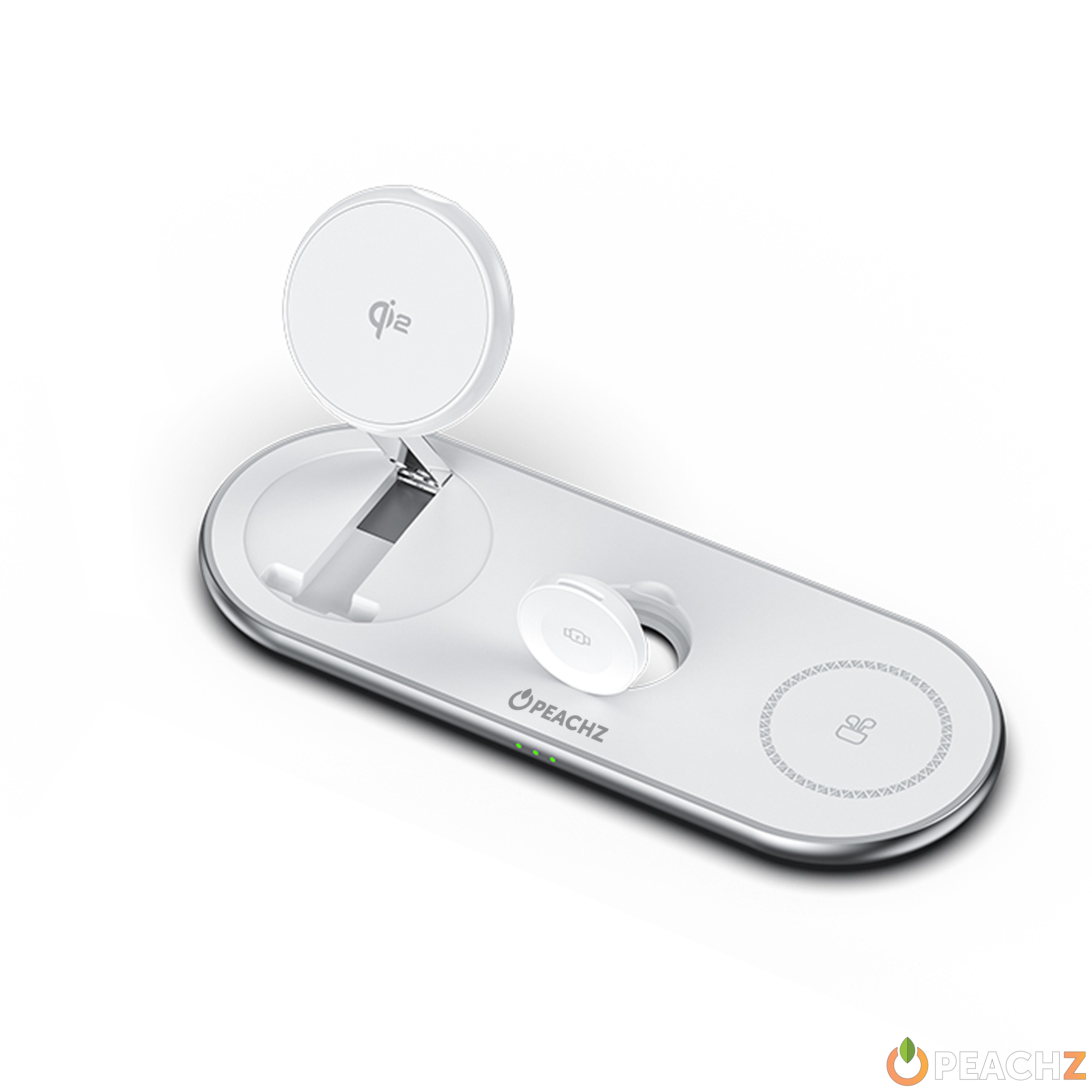 PEACHZ Qi2 3-in-1 Magnetic Wireless Charging Stand-15W Fast Charging