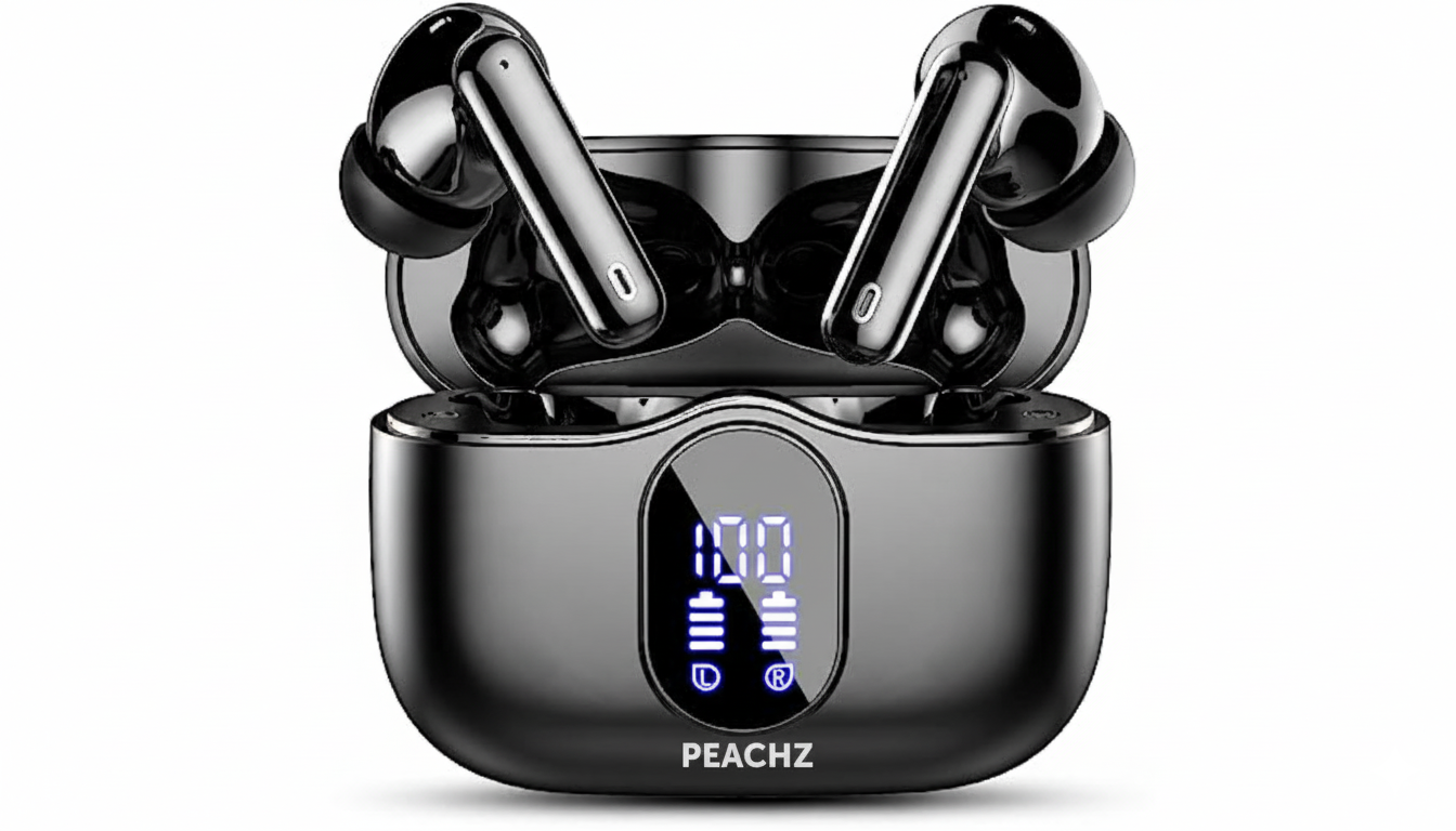 PEACHZ P1 X Wireless Earbuds TWS-4 ENC-Noise-Cancelling Mic Black