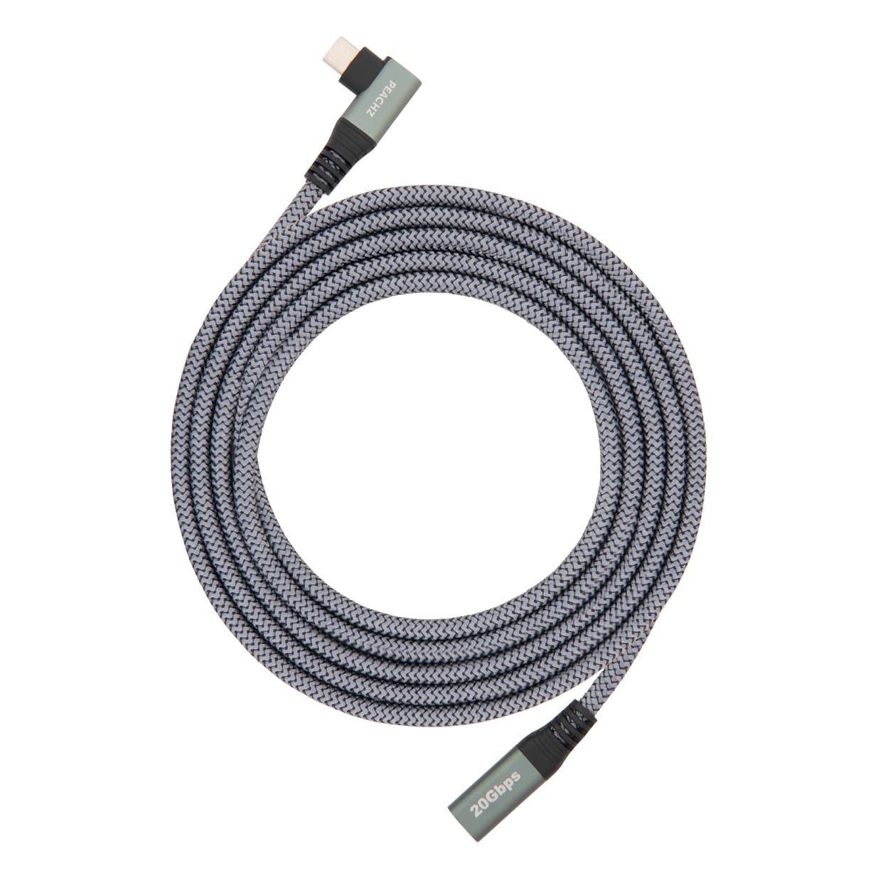 PEACHZ 100W USB-C Nylon Braided Extension Cable 2M