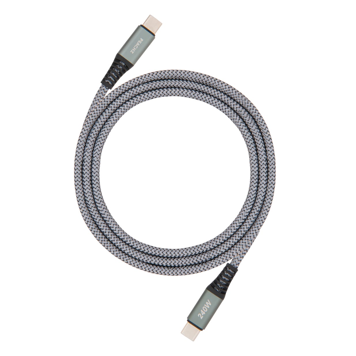 PEACHZ 240W Fast Charging USB-C to USB-C Nylon Braided Cable 1M