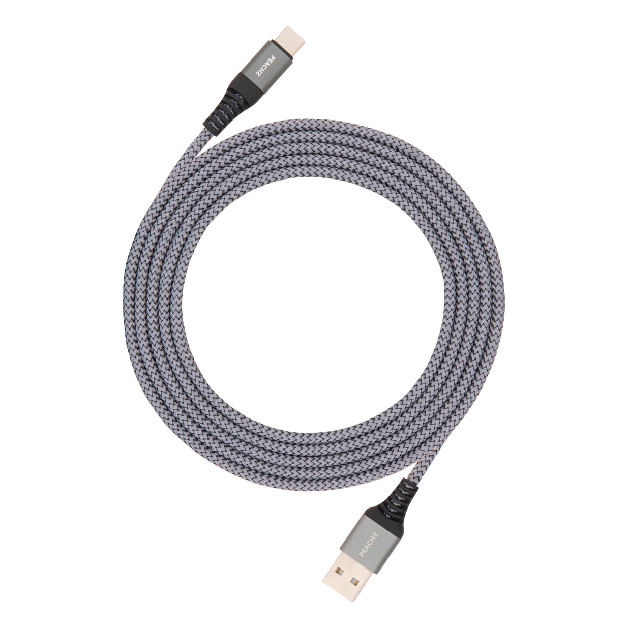 PEACHZ USB-C To USB-A USB 2.0 Nylon Braided Cable 2M