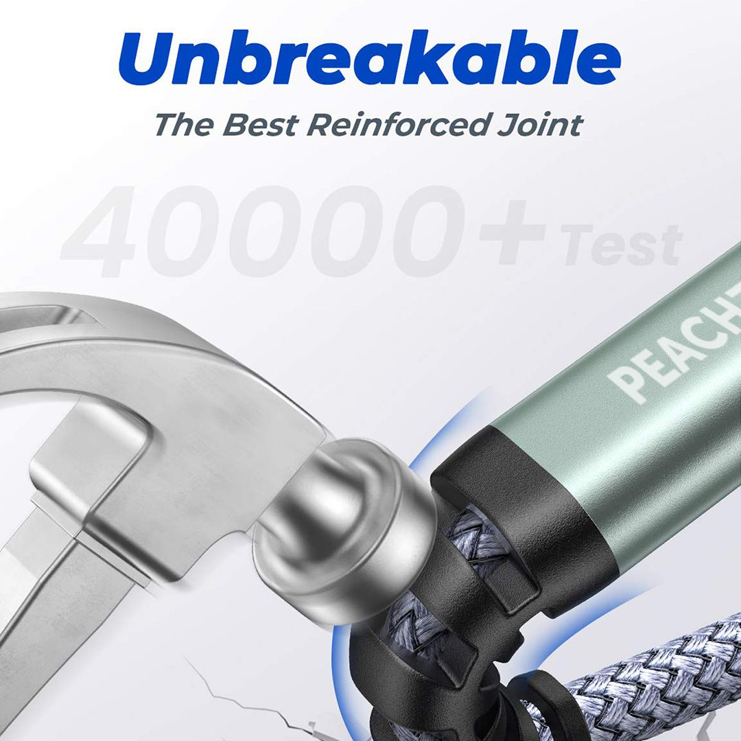 PEACHZ USB-A To Micro-USB Nylon Braided Cable 2M