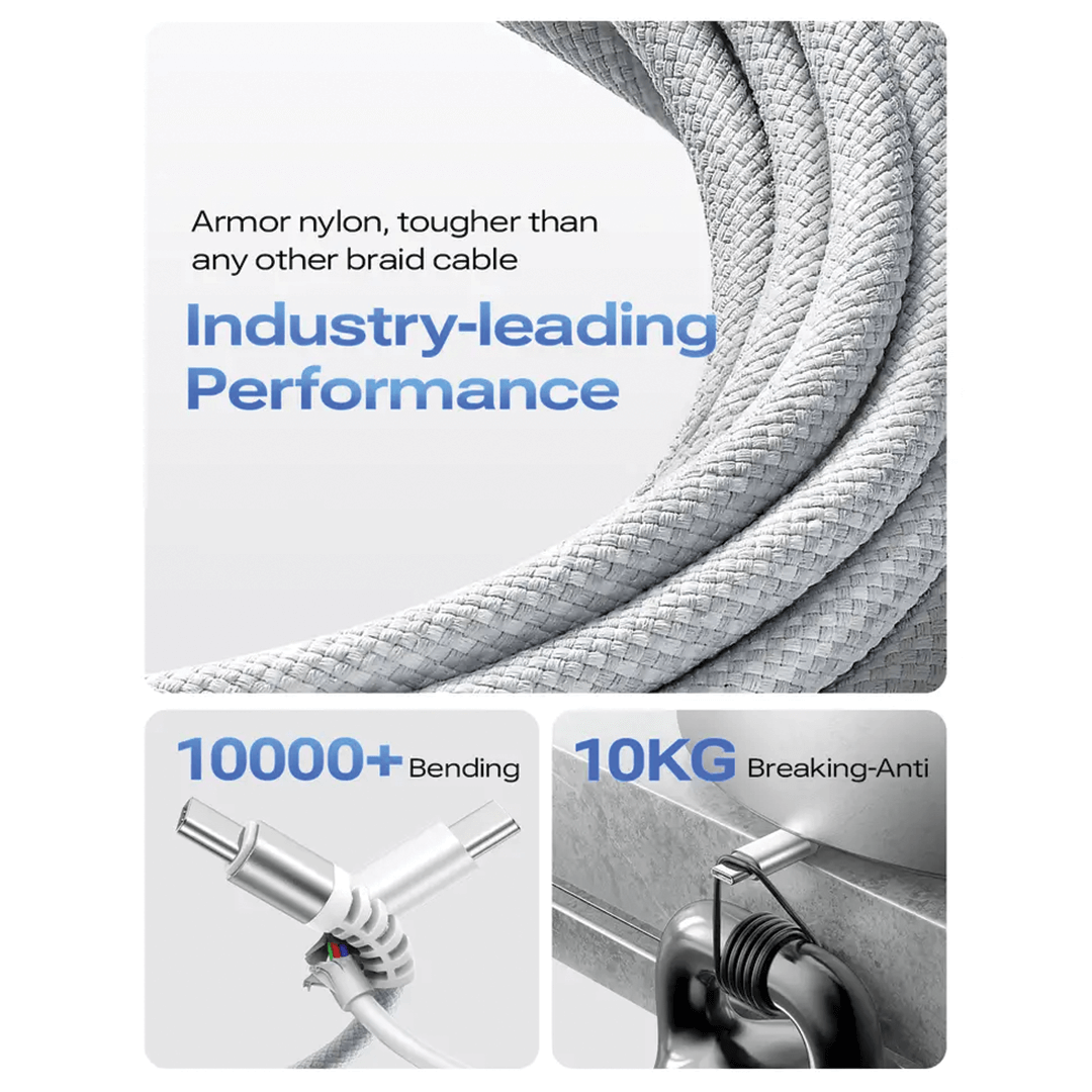PEACHZ 30W USB-A/C To Lightning Fast Charging iPhone Cable 2M