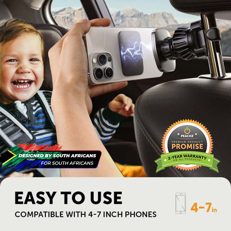 PEACHZ Magnetic Car Headrest Phone Holder