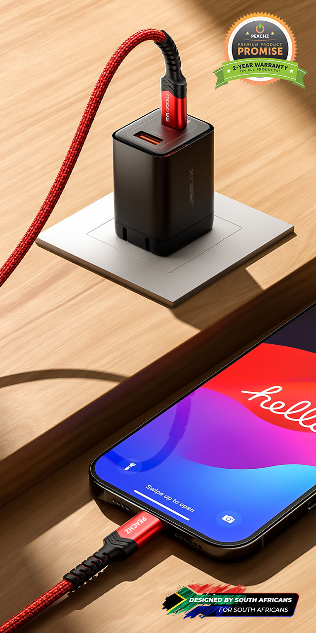 PEACHZ 100W USB-C to USB-C Carplay Cable 5A Fast Charging Cord 1 Pack - 2 Meters