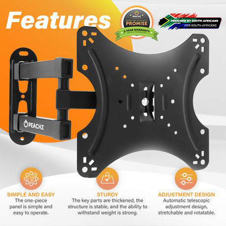 PEACHZ Flat Panel TV Monitor Wall Mount