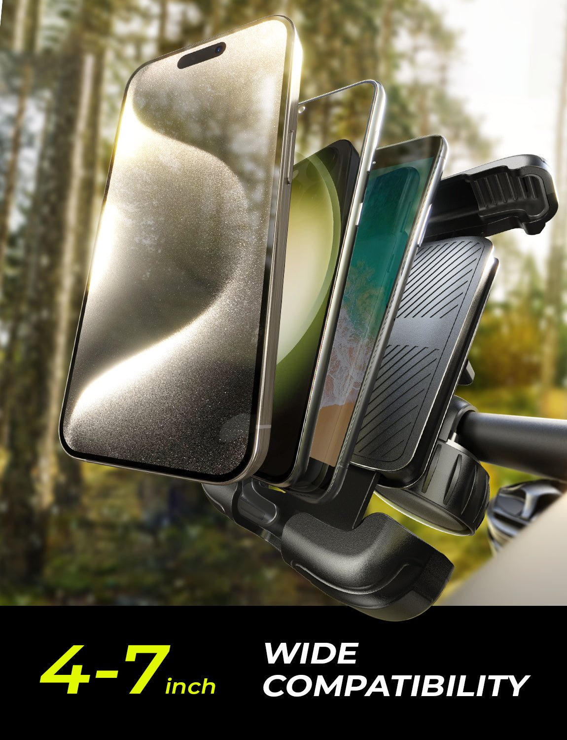 PEACHZ Heavy Duty Bike Motorcycle Phone Mount