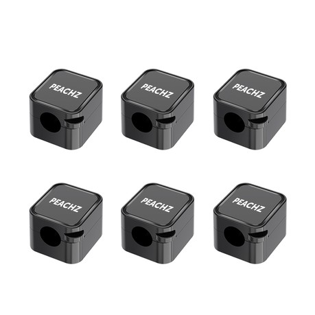 Peachz 6-Pack Magnetic Cable Clips Wire Clip - Adjustable Cord Organizer