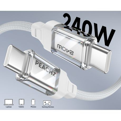 PEACHZ 240W USB C to USB C Cable ,Type C Fast Charger Cable ,2 meter Cord
