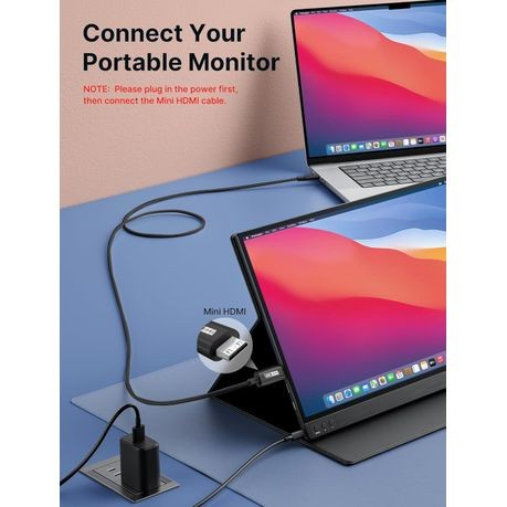 Peachz USB-C to Mini HDMI Cable - 4K Display for MacBook, Steam Deck & More