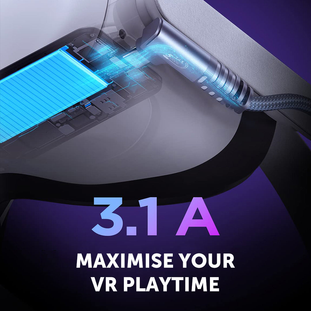 PEACHZ USB-A to USB-C USB 3.0 VR Link Cable 5M | For VR Headset and Gaming PC 5M