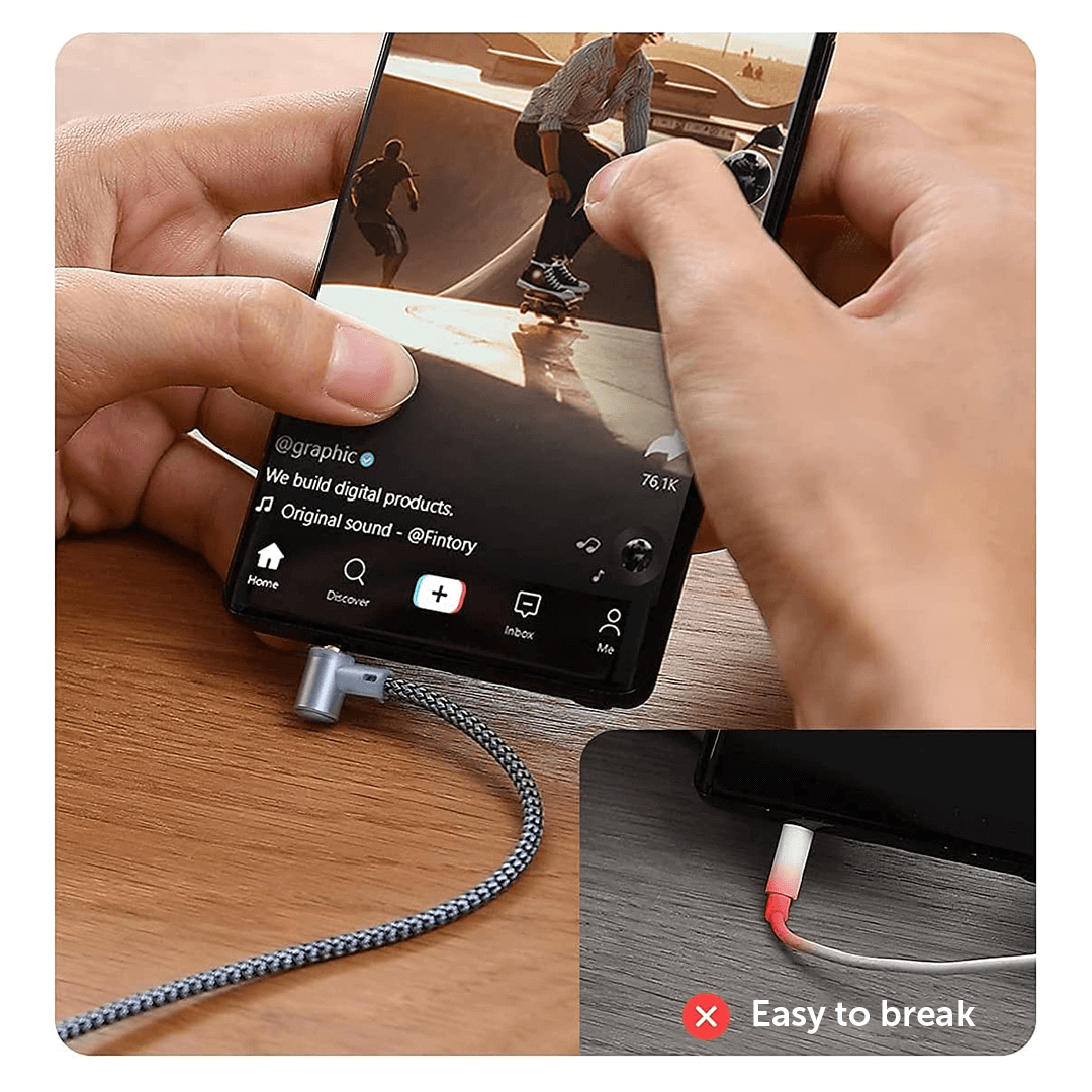 PEACHZ 3.5mm Right-Angled Aux Cable 2.5M