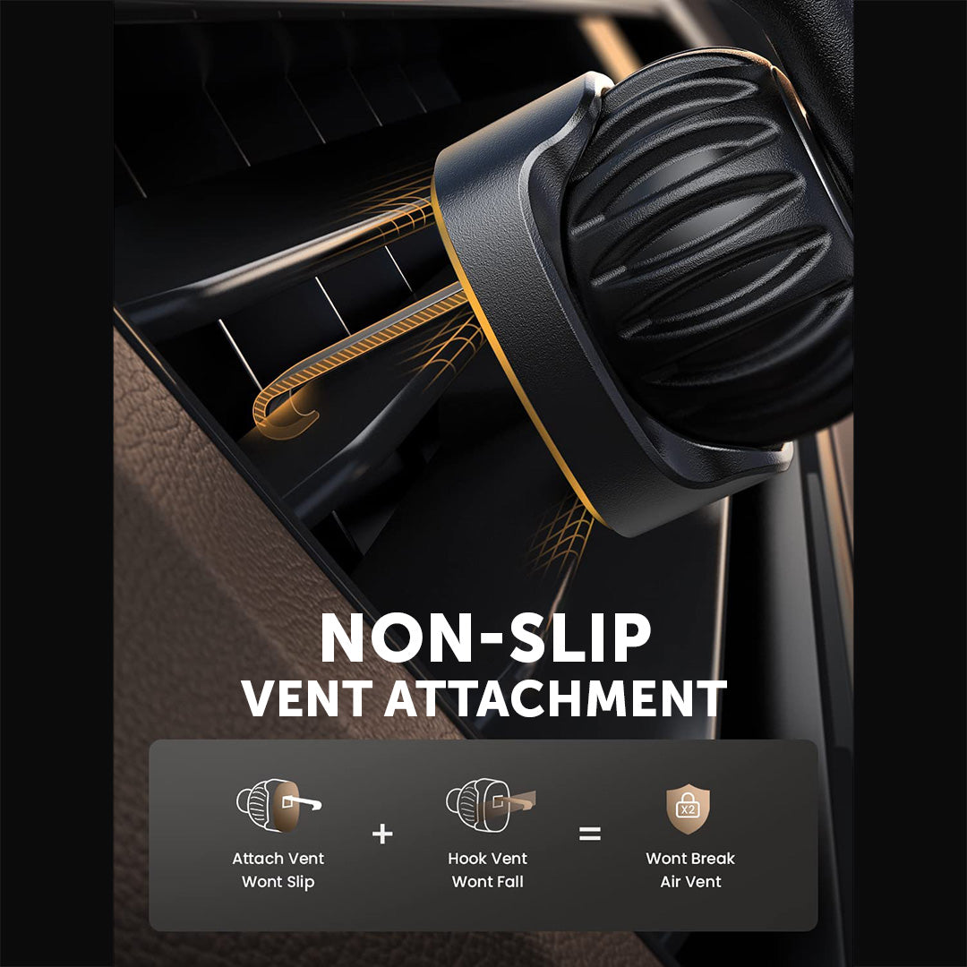 PEACHZ Clip-In Car Phone Mount with Air Vent Holder