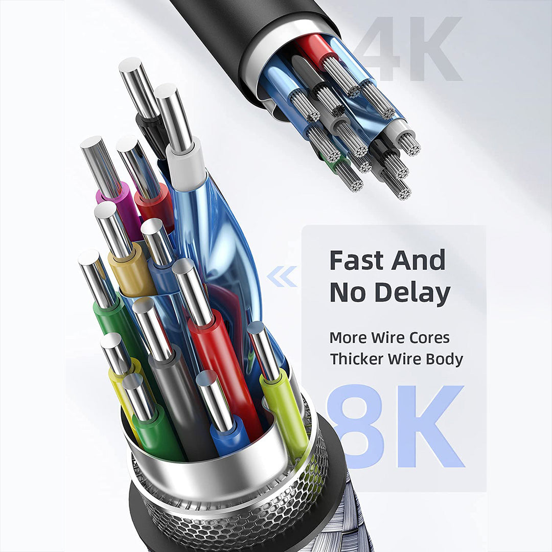 PEACHZ Ultra High Speed 8K HDMI Braided Cable 2M