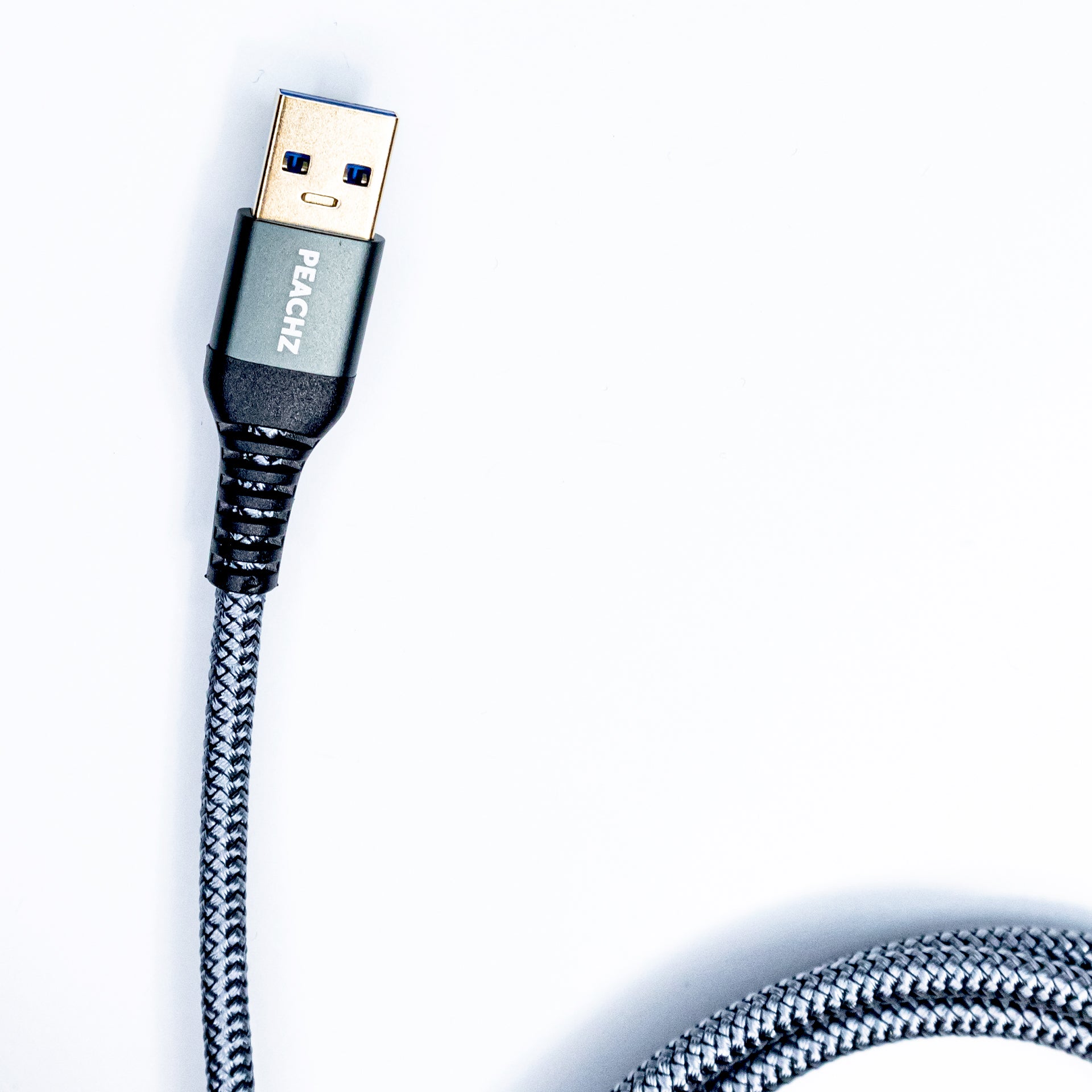 PEACHZ USB-A Male to USB-A Female USB 3.0 Nylon Braided Extension Cable 2M