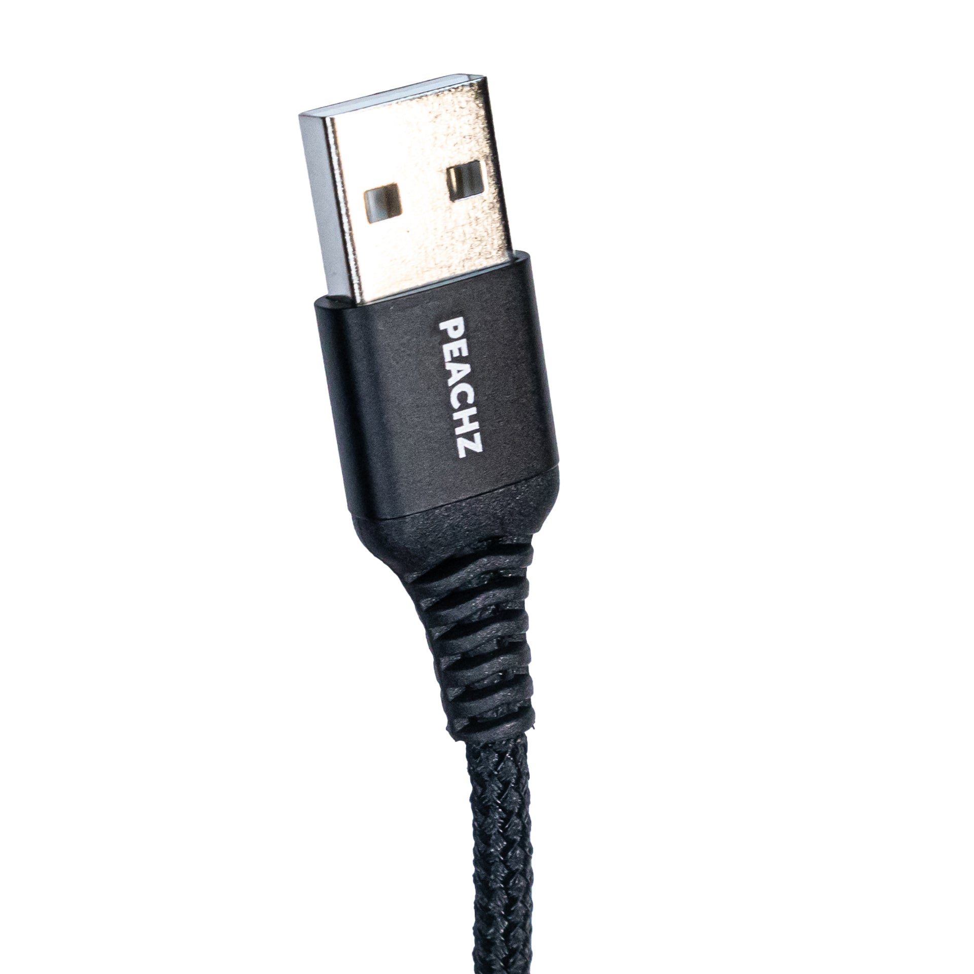 PEACHZ USB-C To USB-A USB 2.0 Elbow Nylon Braided Cable 2M