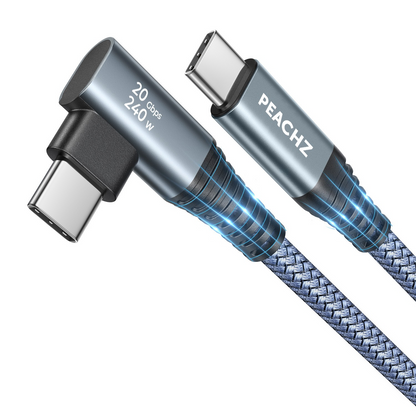 PEACHZ USB-C to USB-C Elbow Transfer Data Cable 3.2 Gen