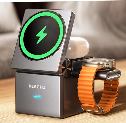 PEACHZ 3-in-1 Wireless Magsafe Charger