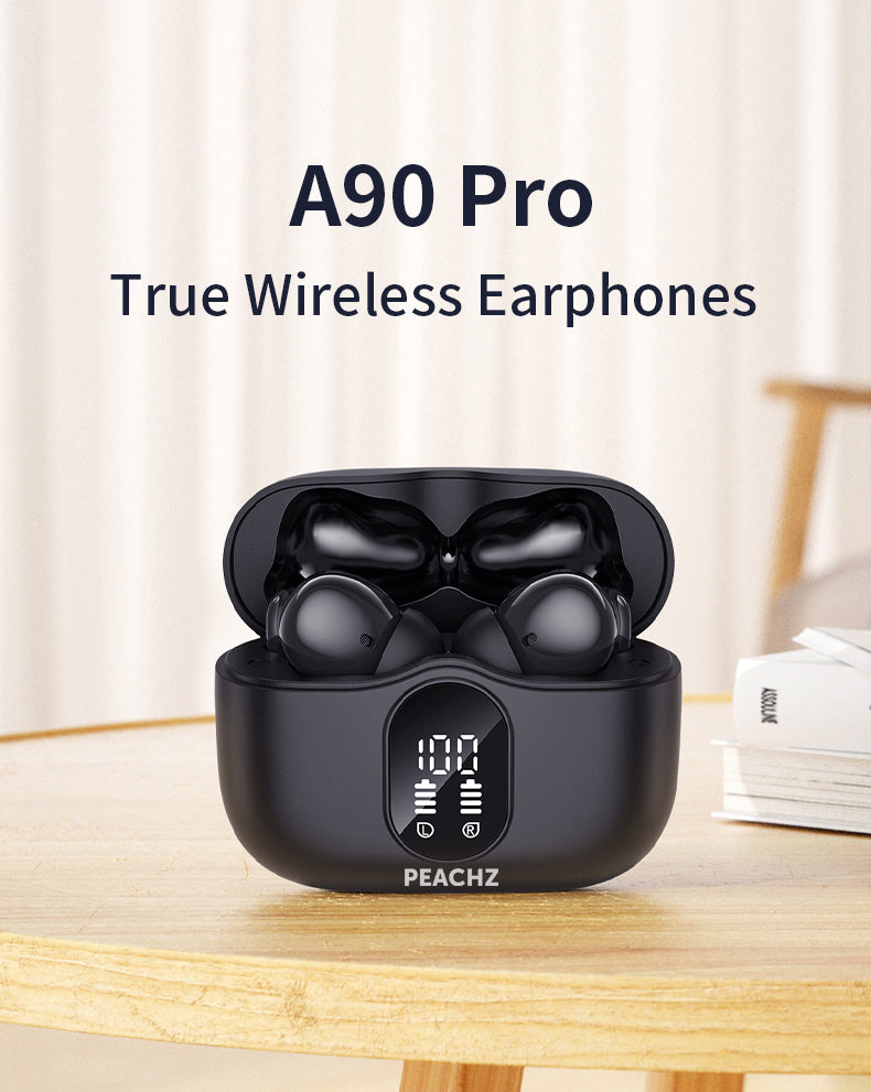 PEACHZ P1 X Wireless Earbuds TWS-4 ENC-Noise-Cancelling Mic Black