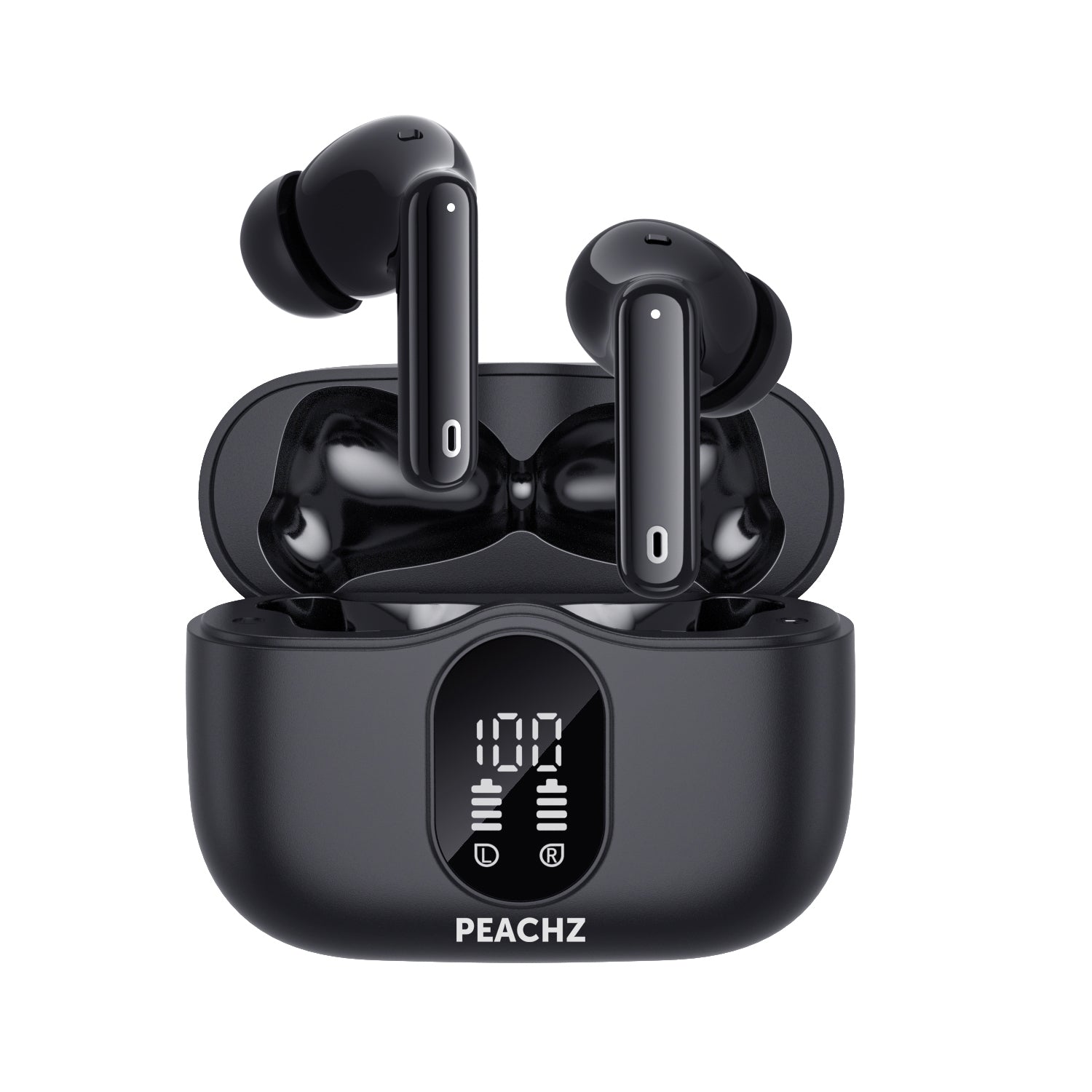 PEACHZ P1 X Wireless Earbuds TWS-4 ENC-Noise-Cancelling Mic Black