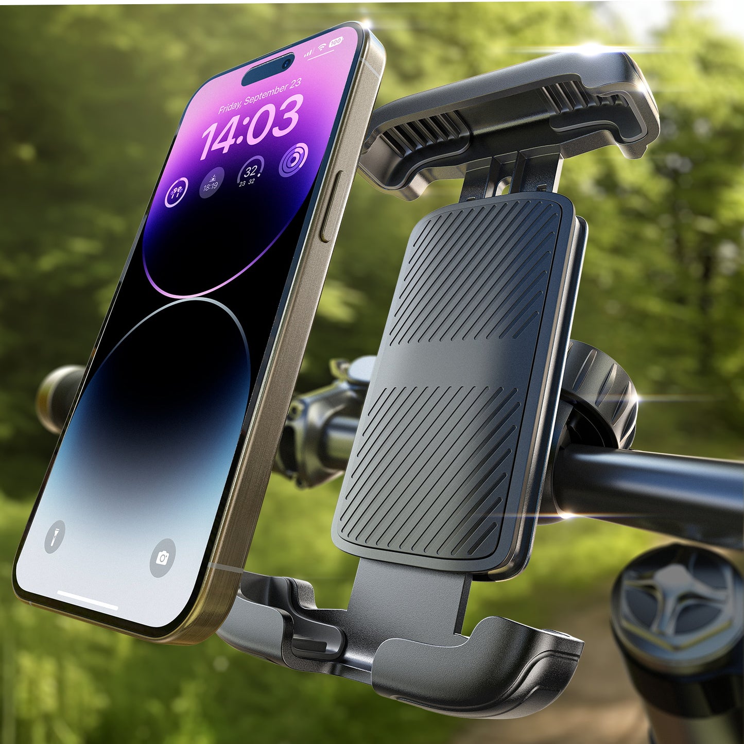 PEACHZ - Bike Phone Holder Heavy Duty Motorcycle Phone Mount