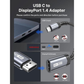 USB-C Male to Female DisplayPort 1.4 Adapter