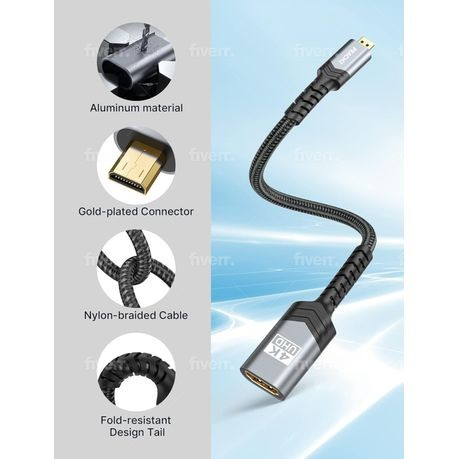 PEACHZ Micro-HDMI Male to HDMI Female Adapter