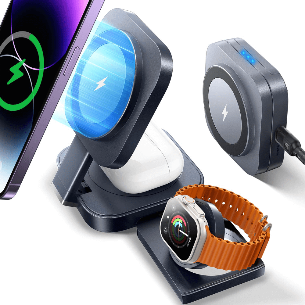 3-in-1 Wireless Charging Station for Apple Devices