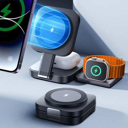 PEACHZ 3-in-1 Wireless Charging Station for Apple Devices