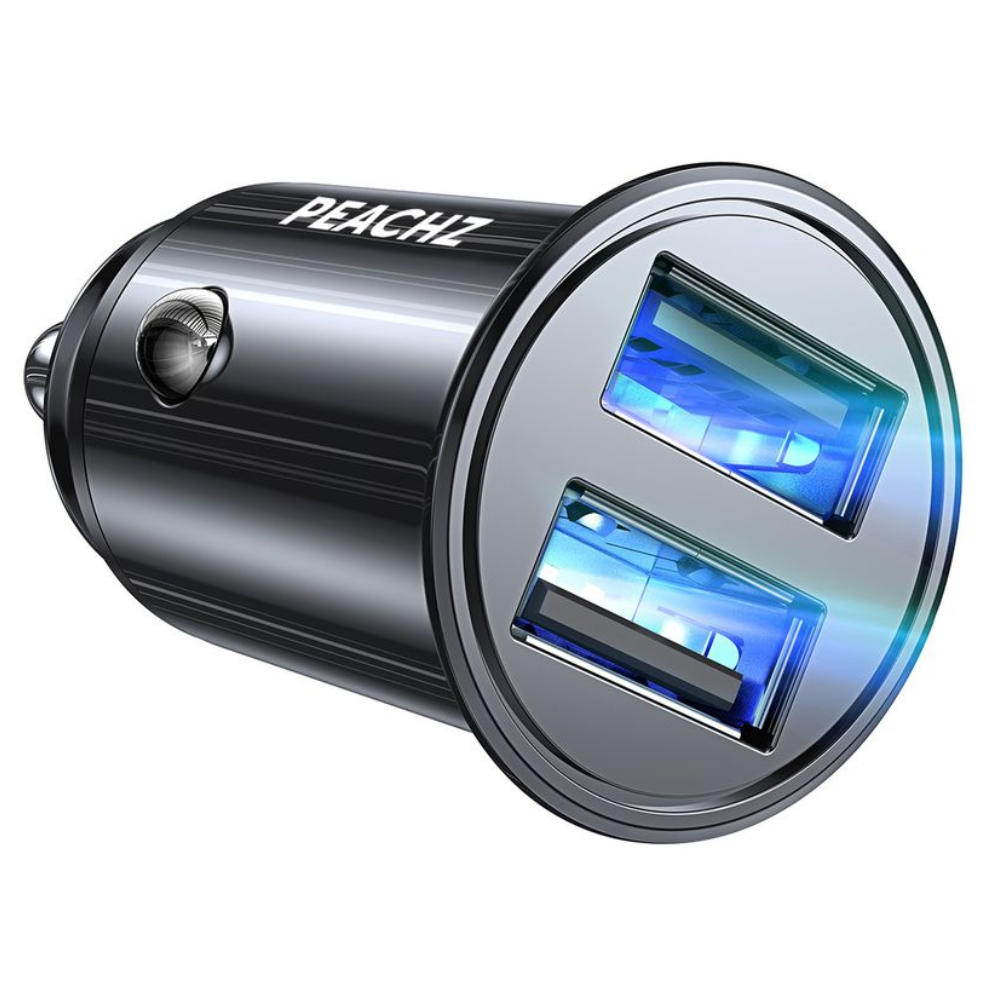 PEACHZ 4.8A Metal USB Car Charger