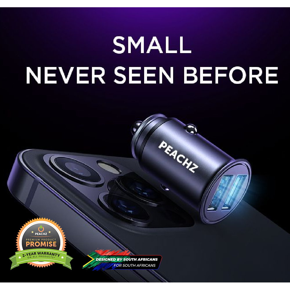 PEACHZ 4.8A Metal USB Car Charger