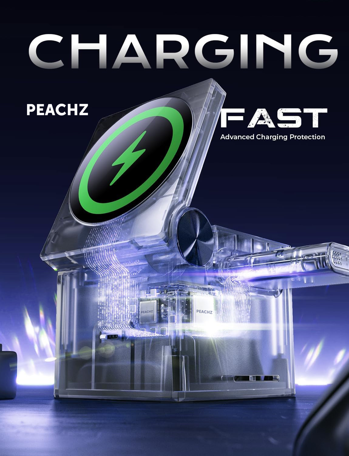 PEACHZ 3-in-1 Wireless Magsafe Charger