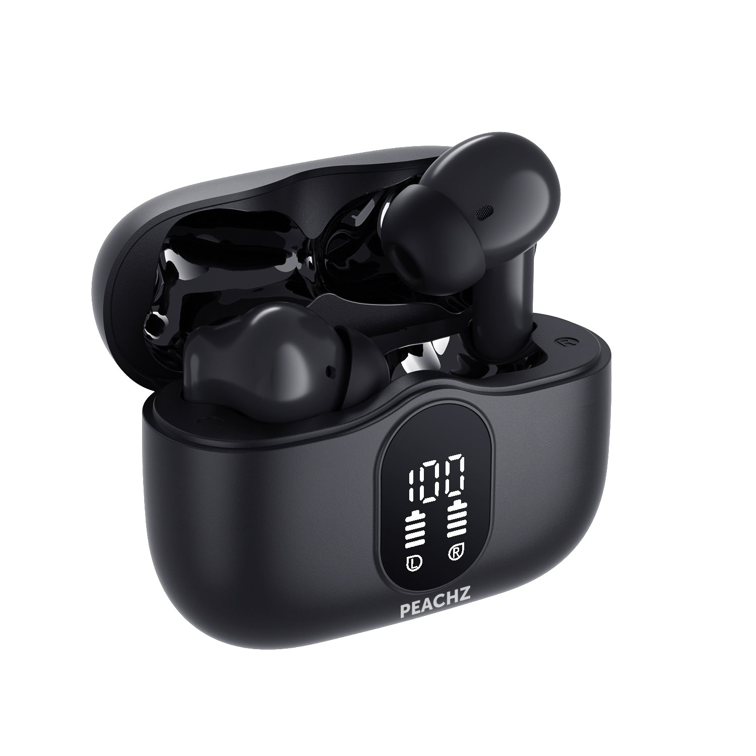 PEACHZ P1 X Wireless Earbuds TWS-4 ENC-Noise-Cancelling Mic Black