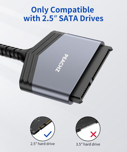 PEACHZ USB-C to 2.5" SATA III Hard Driver Adapter