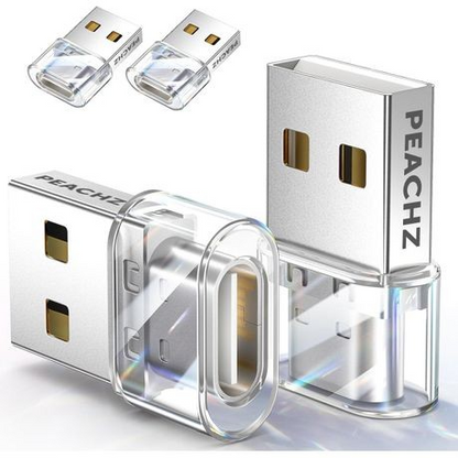 PEACHZ USB-C Female to USB-A Male Adapter 4-Pack