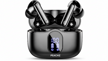 PEACHZ P1 X Wireless Earbuds TWS-4 ENC-Noise-Cancelling Mic Black