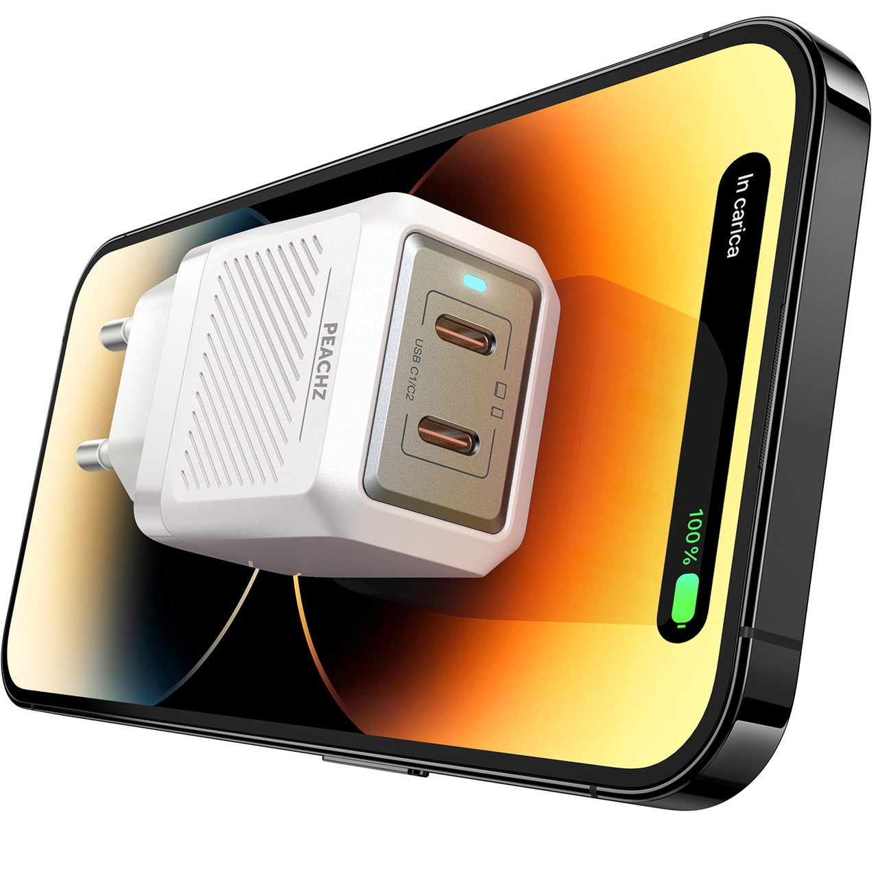 PEACHZ 40W Dual USB-C Fast Charger