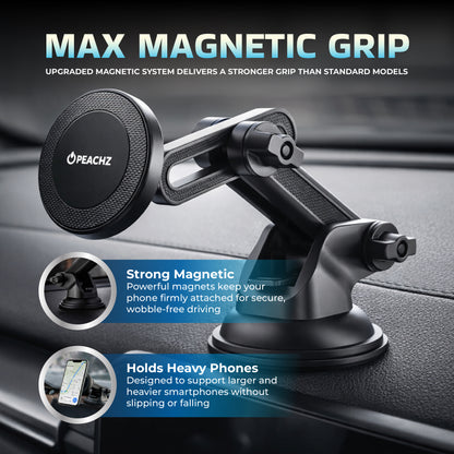 Peachz MagSafe Car Phone Holder for Dashboard & Windscreen