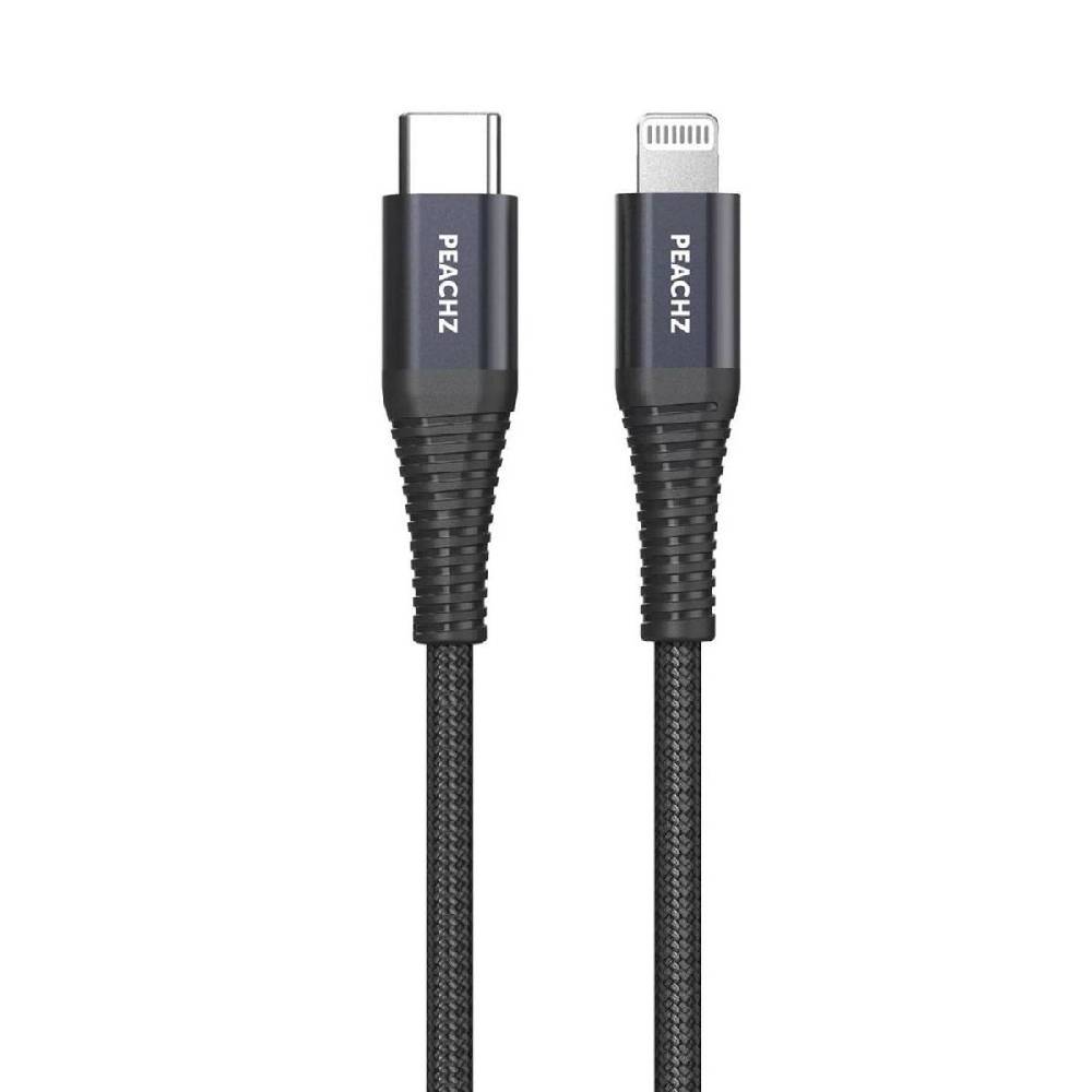 PEACHZ MFi-Certified Lightning to USB-C Nylon Braided Cable