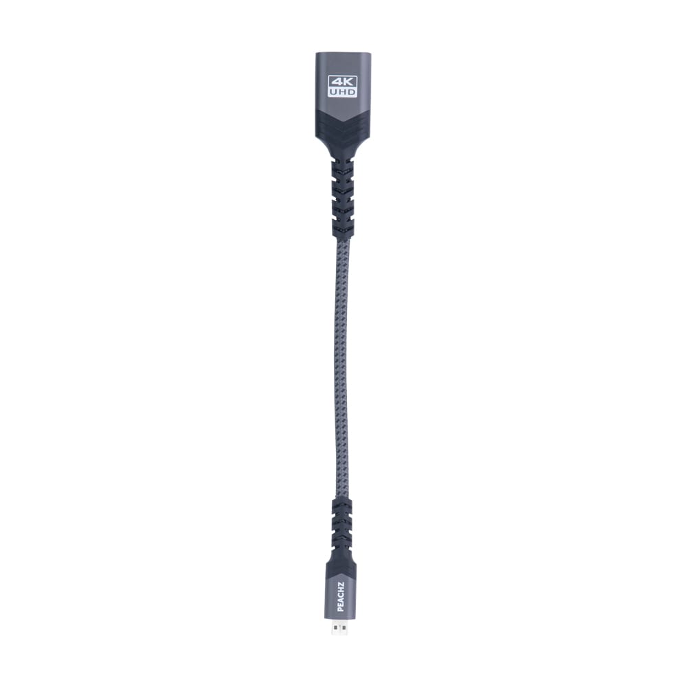 PEACHZ 4K DisplayPort Male to HDMI Female 0.2M Adapter