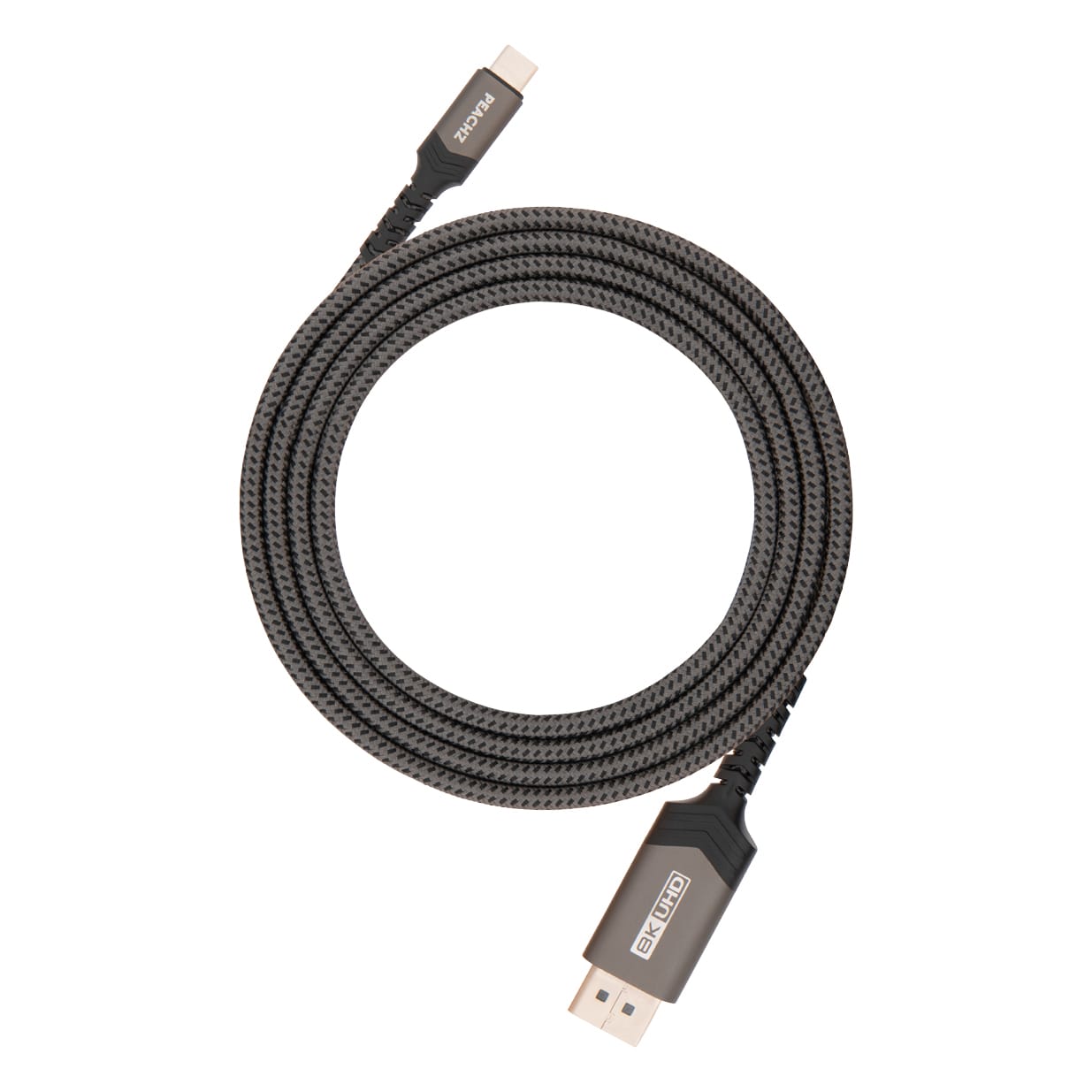 PEACHZ Nylon Braided USB-C to HDMI 2.1 Cable 2M