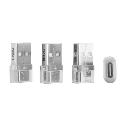 PEACHZ USB-C Female to USB-A Male Adapter 4-Pack