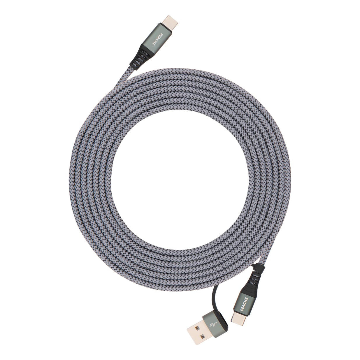 PEACHZ USB-C To USB-C/A Nylon Braided Cable