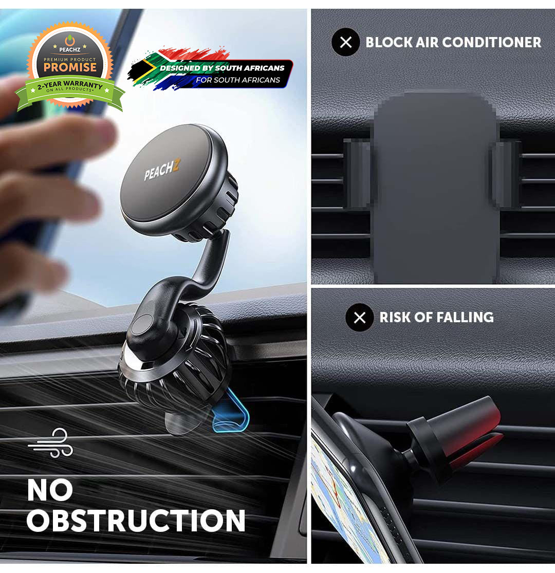 PEACHZ 360° Magnetic Air Vent Car Phone Mount
