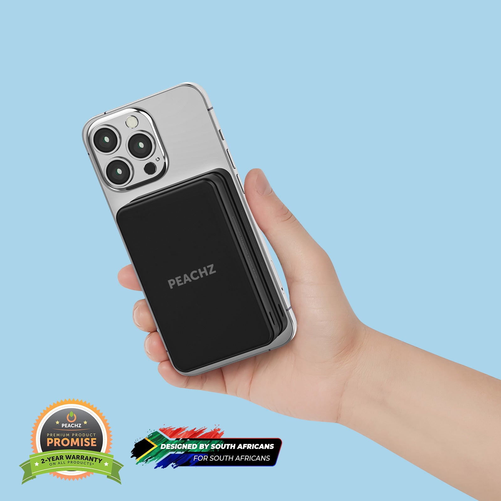 Peachz-10000mAh 15W PD Magnetic Power Bank,Slim Qi2, Magsafe Battery Pack