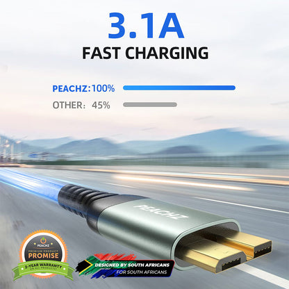 PEACHZ USB-A 3.0 Male to Micro B External Hard Drive Cable 2M