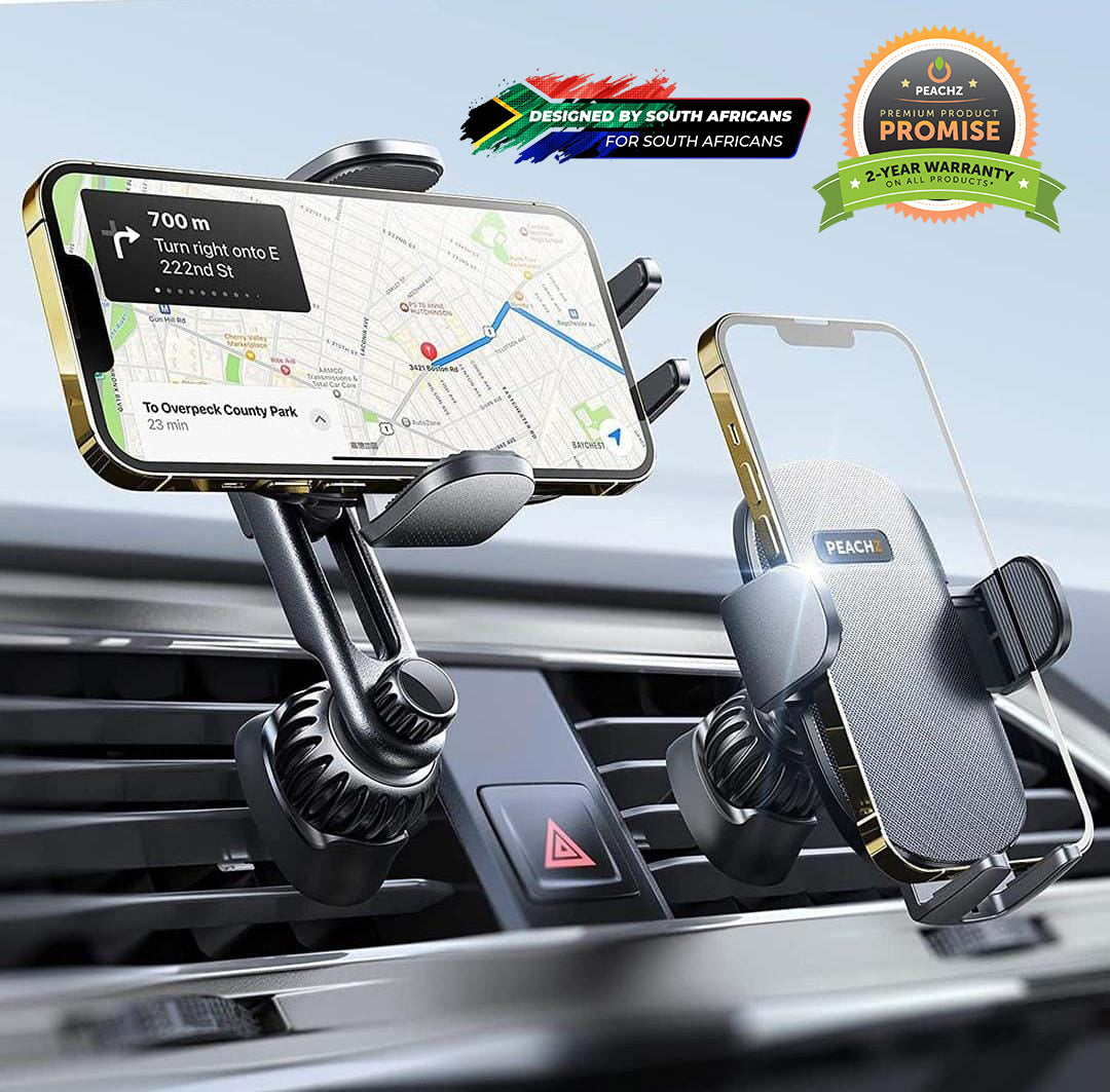 PEACHZ Clip-In Car Phone Mount with Air Vent Holder